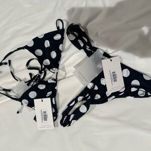 White Fox Boutique Black and White Polka Dot Bikini